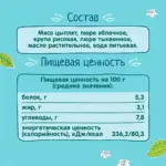 Пюре ФрутоНяня цыпленок с яблоком и тыквой 100 гр 6+ мес — 2