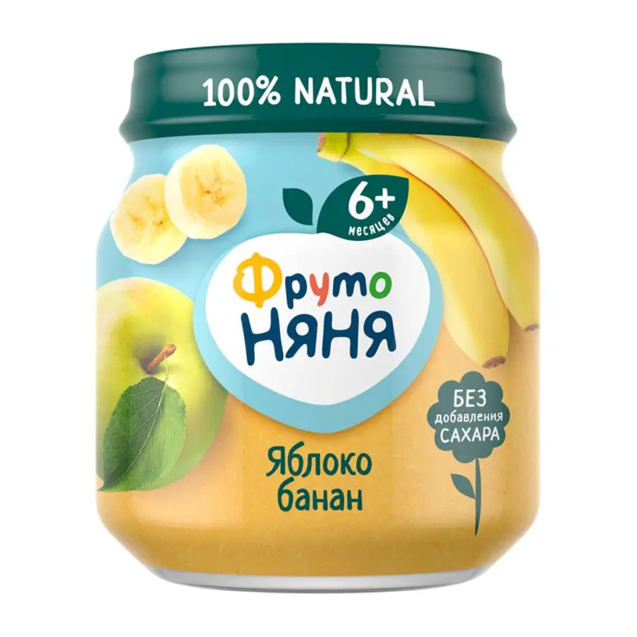 Пюре ФрутоНяня яблоко банан 100 гр 6+ месяцев — 2