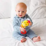 Развивающая мягкая Подвеска-погремушка Мякиши цыпленок Бро 0+ мес