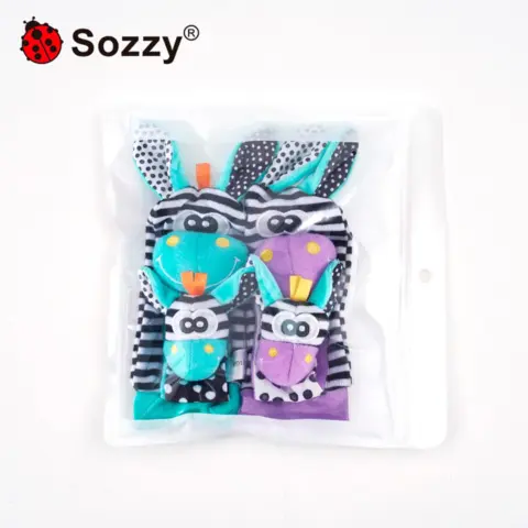Фото Развивающий комплект носки+браслеты Sozzy Zebra