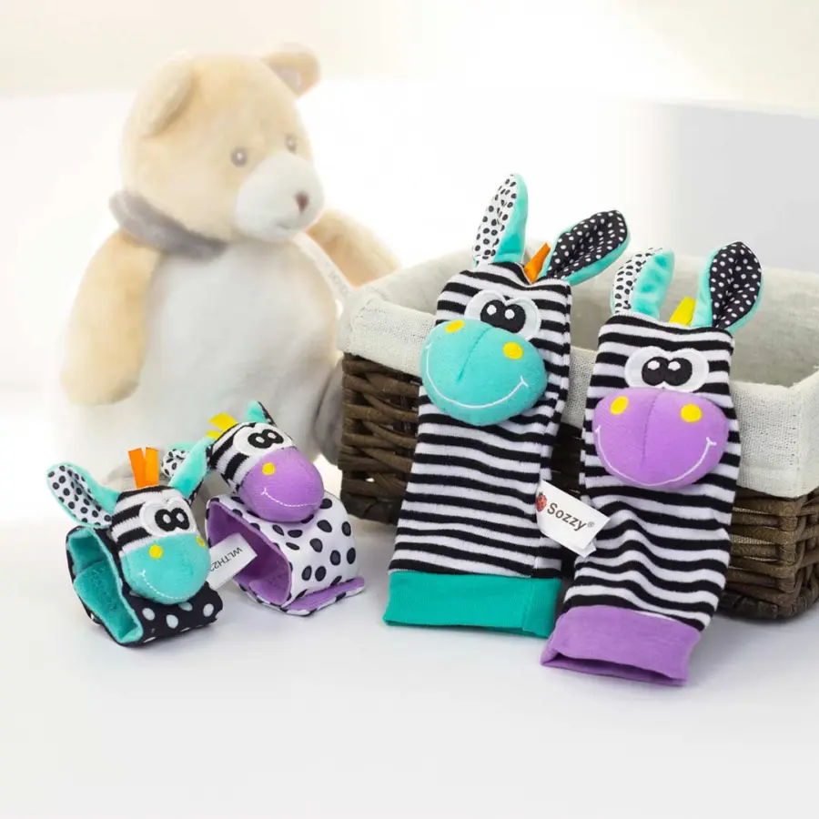 Развивающий комплект носки+браслеты Sozzy Zebra — 3