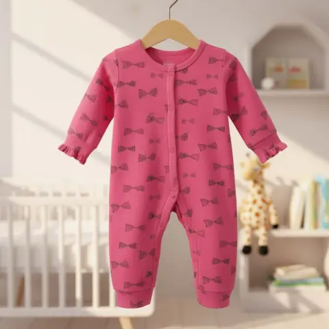 Фото Слип Mamas&Papas без ножек Бантики Розовый