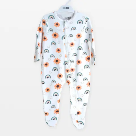 Фото Слип на молнии Hello Baby Подсолнухи Белый