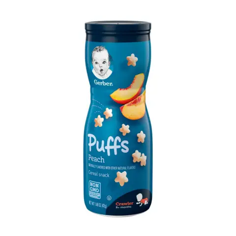 Фото Снеки Gerber Puffs персик 8+ мес 42 гр