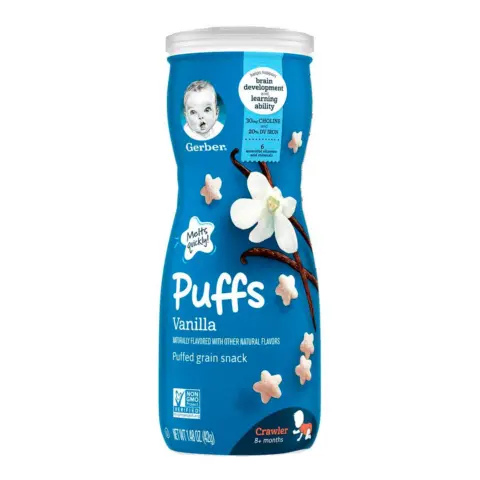 Фото Снеки Gerber Puffs ваниль 8+ мес 42 гр