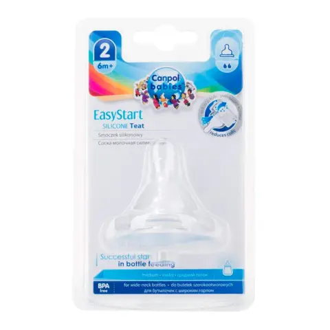 Фото Соска силиконовая Canpol Babies EasyStart 6+ мес. средний поток