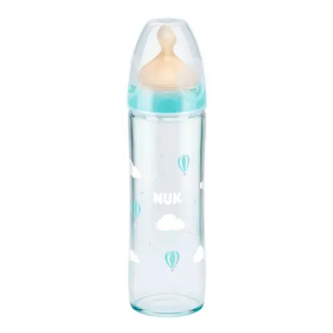 Фото Стеклянная бутылочка NUK First Choice+ 240 мл 0-6 мес Латекс