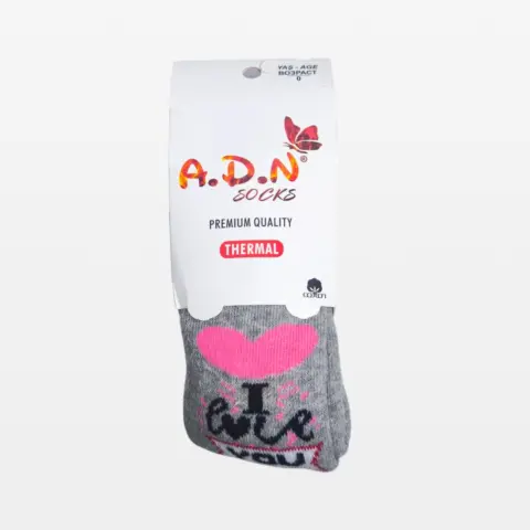 Фото Термо колготки A.D.N Socks I love you Серый