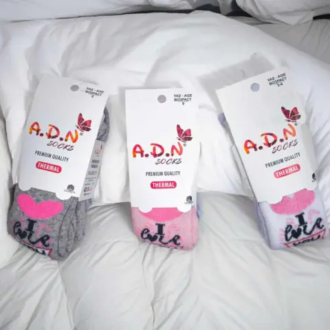 Фото Термо колготки A.D.N Socks Машина Белый