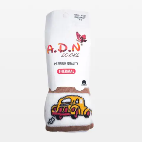 Фото Термо колготки A.D.N Socks Машина Белый