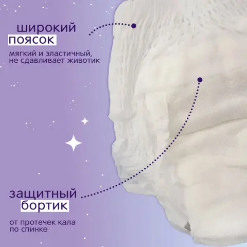 Фото Трусики-подгузники Joonies Magic Night XXL (15-20 кг) 18 шт