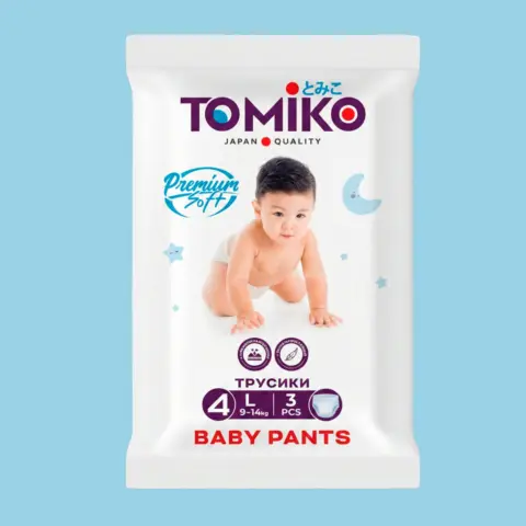 Фото Трусики-подгузники Tomiko Premium 4 L (9-14 кг) 3 шт