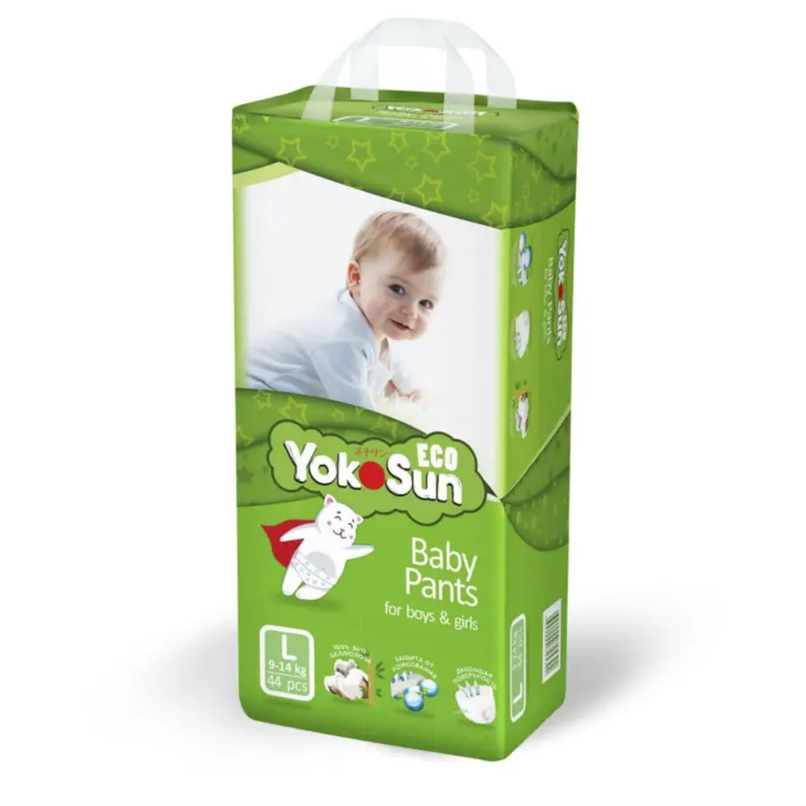Трусики-подгузники YokoSun Eco L (9-14 кг) 44 шт — 3