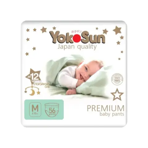 Фото Трусики-подгузники YokoSun Premium M (6-10 кг) 56 шт