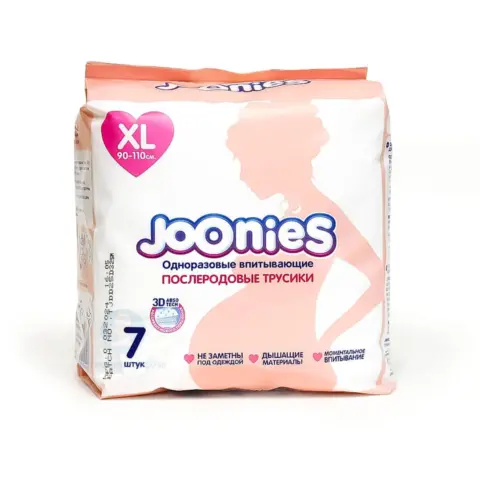 Фото Трусы послеродовые Joonies одноразовые XL 7 шт