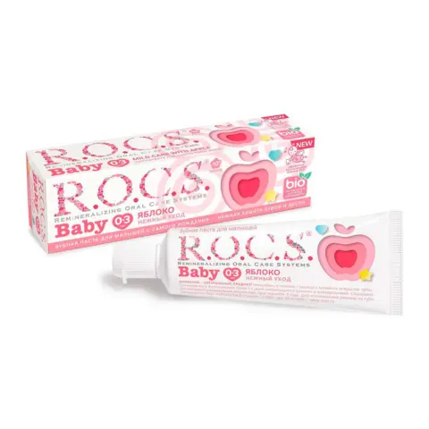 Фото Зубная паста R.O.C.S Baby Нежный Уход Яблоко 0-3 года 45 гр