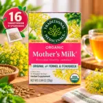 Чай для лактации Mother's Milk, органический с фенхелем и пажитником 16 пакетиков