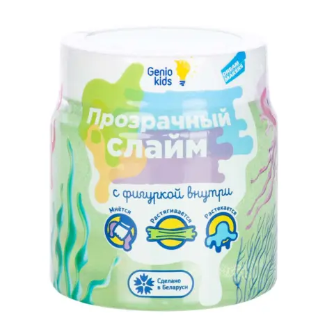 Фото Игрушка Мялка-жмялка, прозрачная с фигуркой