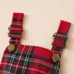 компле 3ка в клеточ боди юбка пояс красн — 2