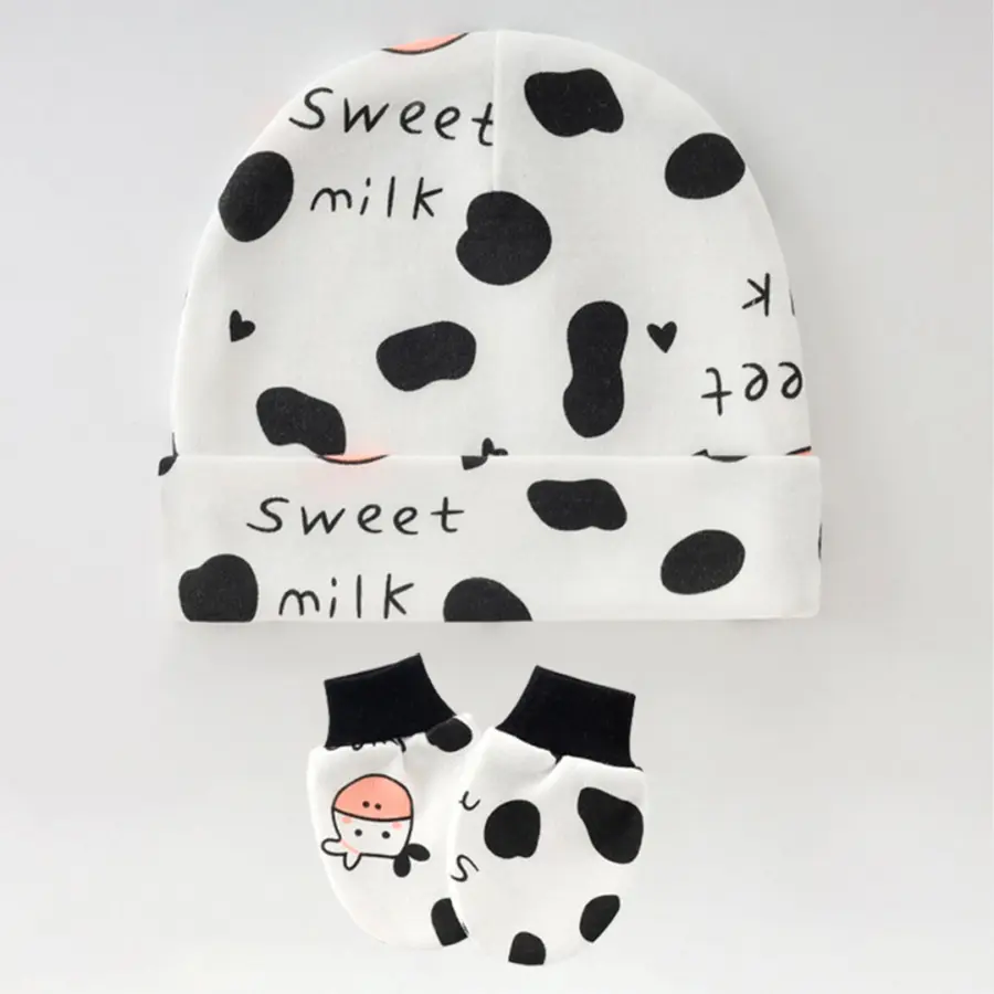 Комплект Шапочка + царапки Sweet milk