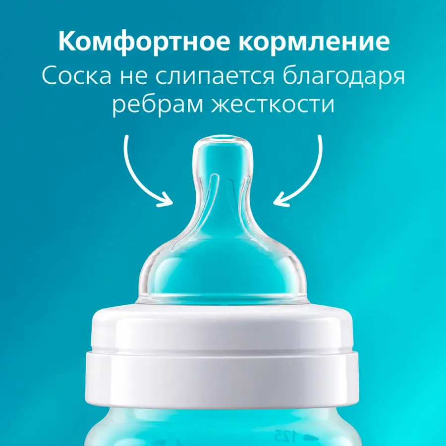 Набор пластиковых бутылочек Philips Avent Anti-colic 2шт, 125 мл с 0+ мес — 3