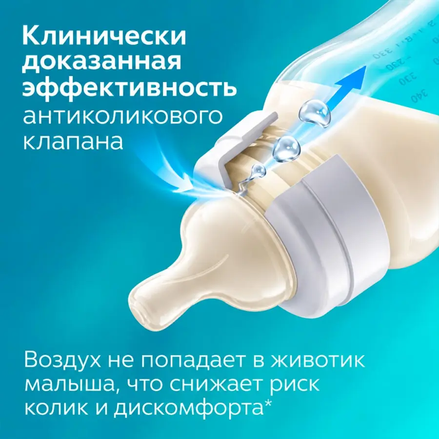 Набор пластиковых бутылочек Philips Avent Anti-colic 2шт, 125 мл с 0+ мес — 4