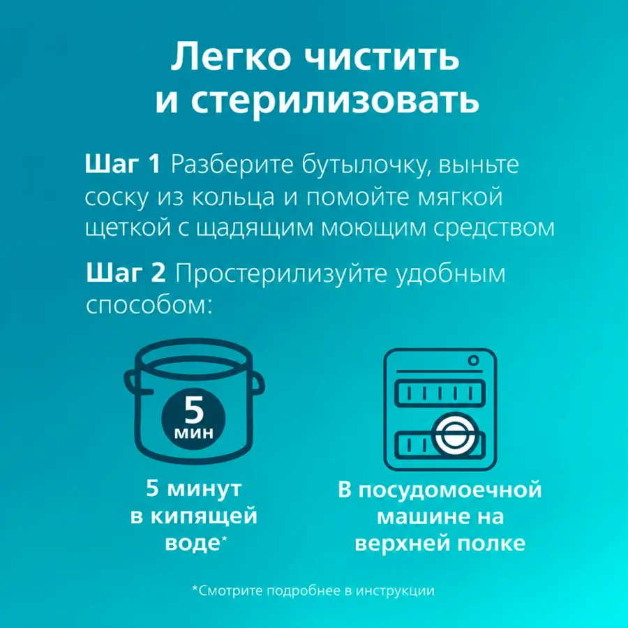 Набор пластиковых бутылочек Philips Avent Anti-colic 2шт, 125 мл с 0+ мес — 9