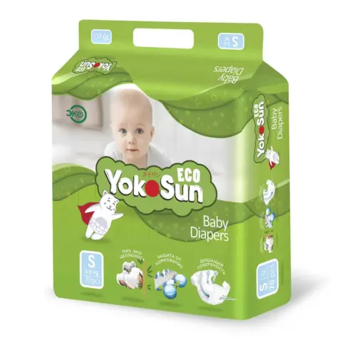 Фото Подгузники YokoSun Eco S (3-6 кг) 70 шт