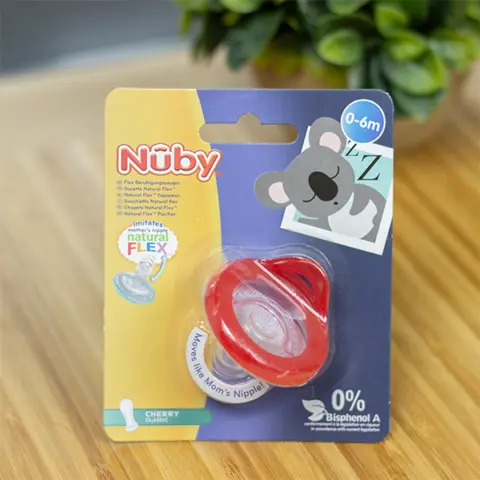Фото Силиконовая пустышка Nuby Cherry Classic, 0-6 мес.