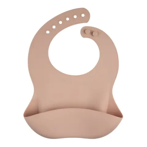 Фото Силиконовый нагрудник Canpol Babies Bib with pocket Бежевый