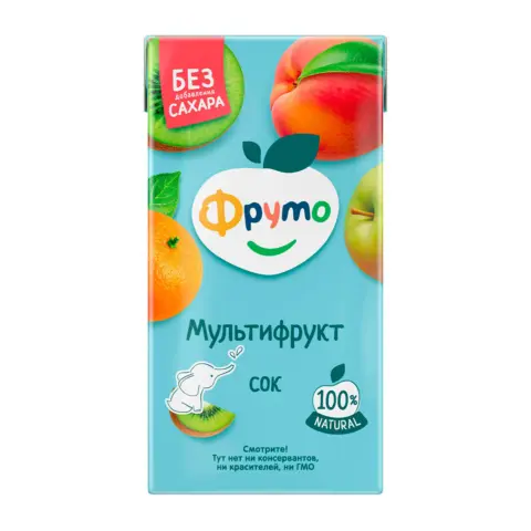 Фото Сок ФрутоНяня мультифруктовый 500 мл. 3+ лет.