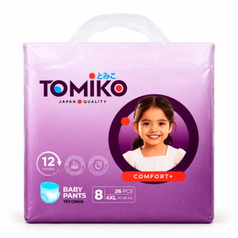 Фото Трусики-подгузники Tomiko Comfort+ 8 XXXXL (20-36 кг) 26 шт