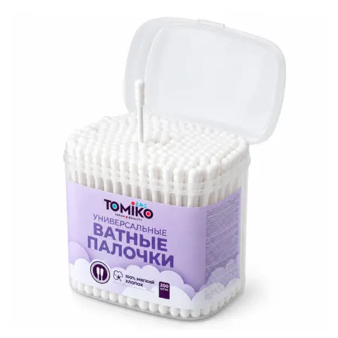 Фото Ватные палочки Tomiko универсальные 200 шт